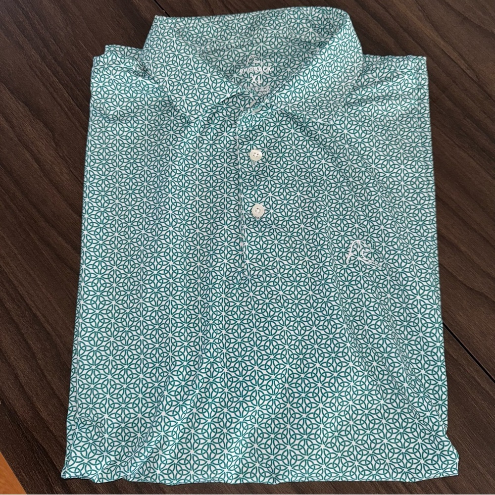 Men's Geometric Pattern Shirt - Blue
